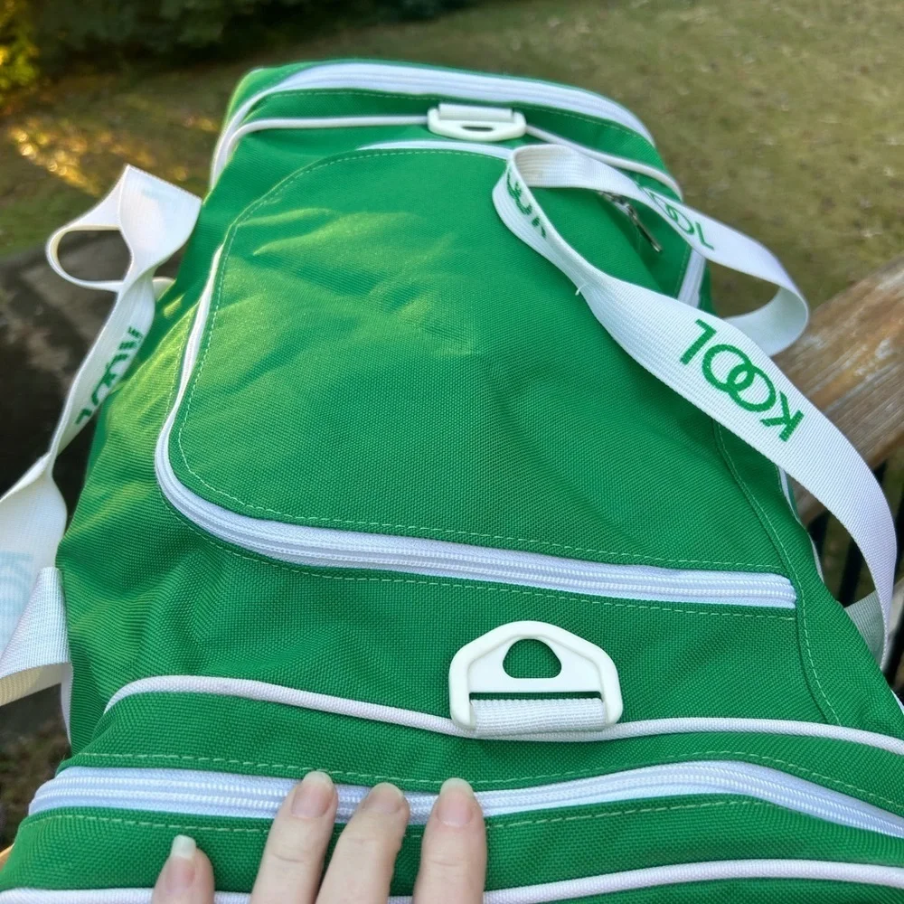 Vintage Kool Team Racing small duffle bag Green and white No strap